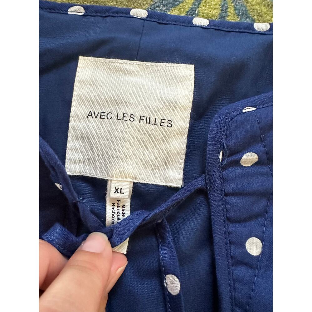 NWT Avec Les Filles Polkadot Quilt Tie Jacket Size XL - Picture 6 of 7